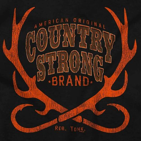 Country Strong Brand Deer Antlers Crewneck T Shirts Boy Girl in Saudi Arabia