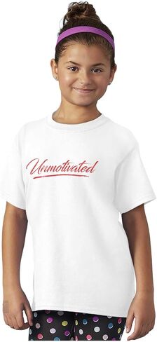 Funny Sarcastic Unmotivated Slacker Crewneck T Shirts Boy Girl in Saudi Arabia