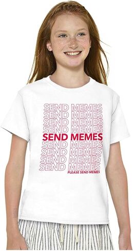 مضحك الساخرة من فضلك أرسل الميمات Crewneck t قمصان بوي in Saudi Arabia