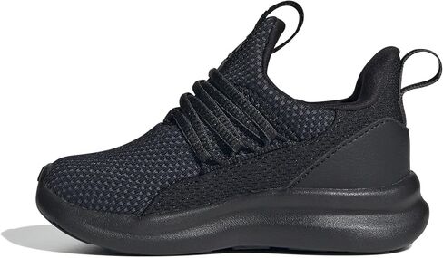 adidas Lite Racer Adapt 7.0 Sneaker, Black/Black/Grey, 12 US Unisex Little Kid in Saudi Arabia