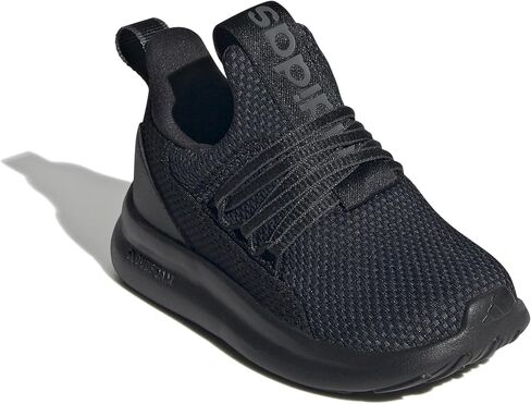 adidas Lite Racer Adapt 7.0 Sneaker, Black/Black/Grey, 12 US Unisex Little Kid in Saudi Arabia