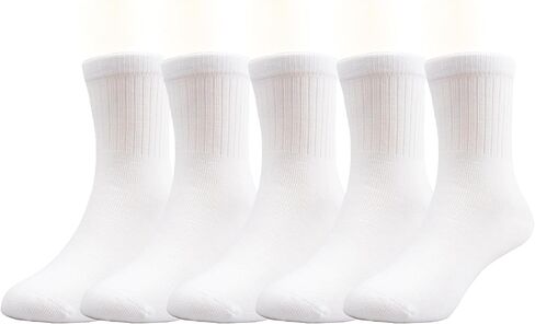 T.H.L.S Kids & Youth Socks 5-Pack, School Uniform Boys & Girls - Seamless Toe Ankle Stripe Socks in Kuwait