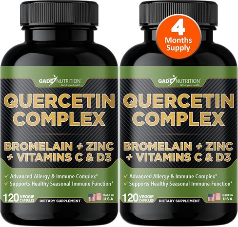 Organic quercetin, Quercetin with Bromelain, quercetin supplements 500mg, quercetin with vitamin c and zinc, Bioflavonoids for Healthy Immune Support, vitamin d3, zinc quercetin, Third Party Tested. in Saudi Arabia