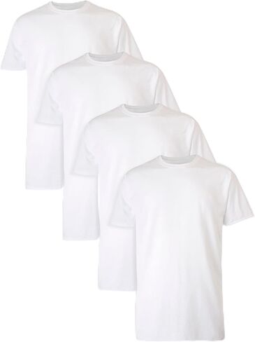 Hanes Mens Ultimate طويل القامة ناعم وتنفس الطاقم السفلي من 4 عبوات ، LT وايت in Saudi Arabia