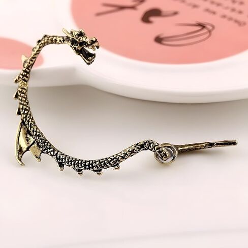 1Pcs Gothic Dragon Ear Cuff for Women Men Cartilage Climber Ear Wrap Dragon Earrings in Saudi Arabia