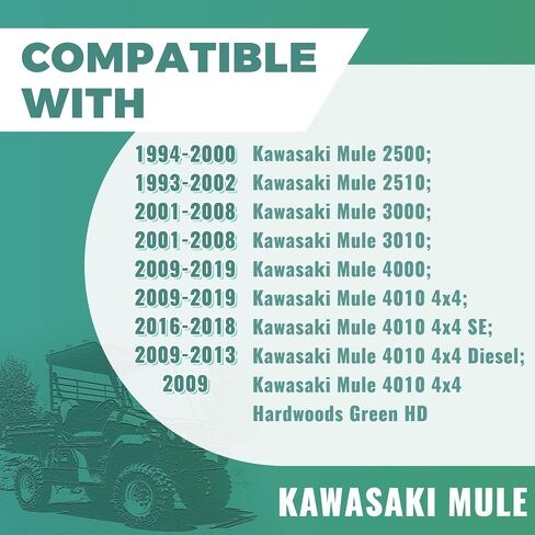 Kuafu الأمامي المقعد الخلفي والغطاء أسفل المقعد متوافق مع 1993-2019 Kawasaki Mule 2500 2510 3000 3010 4000 4010 مقعد المقعد in Saudi Arabia