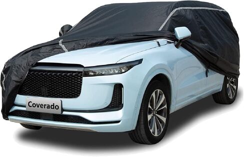 Car Cover Waterproof All Weather, Coverado Soft Cotton Lined Hail Protector Car Cover with Zipper Door, Outdoor Sun UV Rain Snow Protection Car Covers for Automobiles Universal Fit SUV (170"-190") in Saudi Arabia