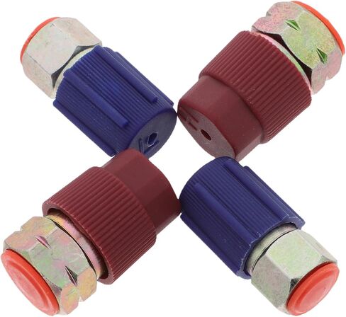 CIIEEEO 4 SET CAR ADAPTER SET DISCHNECT سريعًا للاقتران مع CAPS منخفضة منخفضة الجانبية شحن تجهيزات صمامات الغاز القابلة للإزالة in Kuwait