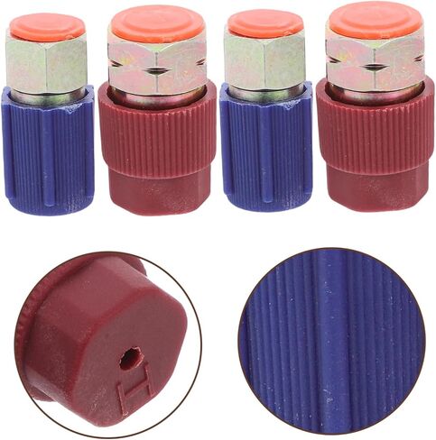 CIIEEEO 4 SET CAR ADAPTER SET DISCHNECT سريعًا للاقتران مع CAPS منخفضة منخفضة الجانبية شحن تجهيزات صمامات الغاز القابلة للإزالة in Kuwait
