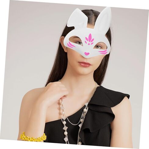4pcs أقنعة فارغة غير مكتملة أقنعة تنكرية بيضاء PVC لأحزاب الهالوين المسرحية والتشكيل وخيار الصياغة تحت عنوان in Saudi Arabia