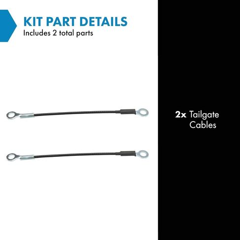TRQ Tailgate Cable Set Compatible with 78-87 Chevrolet El Camino GMC Caballero in Saudi Arabia
