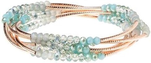 Scout Curated Wears - Women's Scout Wrap Bracelet & Necklace - Neptune/Rose Gold in Kuwait