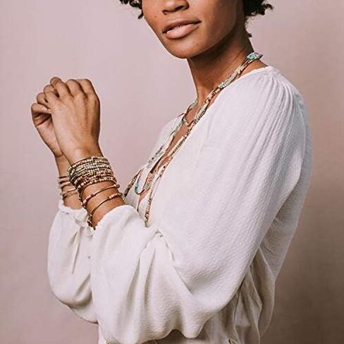 Scout Curated Wears - Women's Scout Wrap Bracelet & Necklace - Neptune/Rose Gold in Kuwait