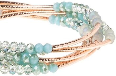 Scout Curated Wears - Women's Scout Wrap Bracelet & Necklace - Neptune/Rose Gold in Kuwait
