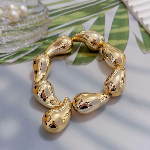 jnf chunky gold plated bangle bangle bangle for women golden waterdrop wist bangle cuff bracelet chunky chunky for women in Kuwait