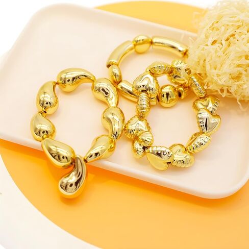 jnf chunky gold plated bangle bangle bangle for women golden waterdrop wist bangle cuff bracelet chunky chunky for women in Kuwait