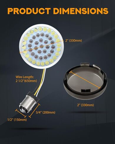 PBYMT 1157 LED إشارة الدوران ضوء الجري على الجري 2 "رصاصة طراز الدخان العدسة مجموعة متوافقة مع هارلي تورنج رود شارع إلكترا Glide 1997-2024 in Kuwait