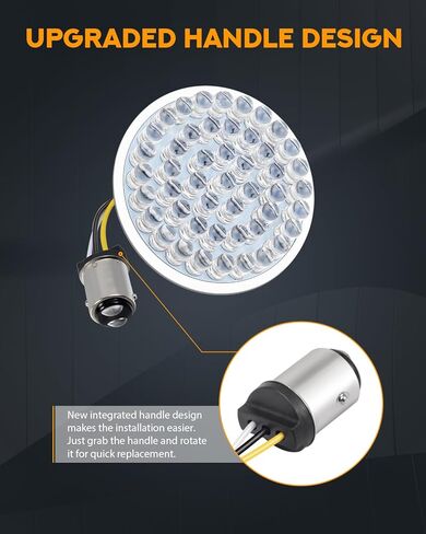 PBYMT 1157 LED إشارة الدوران ضوء الجري على الجري 2 "رصاصة طراز الدخان العدسة مجموعة متوافقة مع هارلي تورنج رود شارع إلكترا Glide 1997-2024 in Kuwait