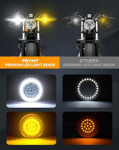 PBYMT 1157 LED إشارة الدوران ضوء الجري على الجري 2 "رصاصة طراز الدخان العدسة مجموعة متوافقة مع هارلي تورنج رود شارع إلكترا Glide 1997-2024 in Kuwait