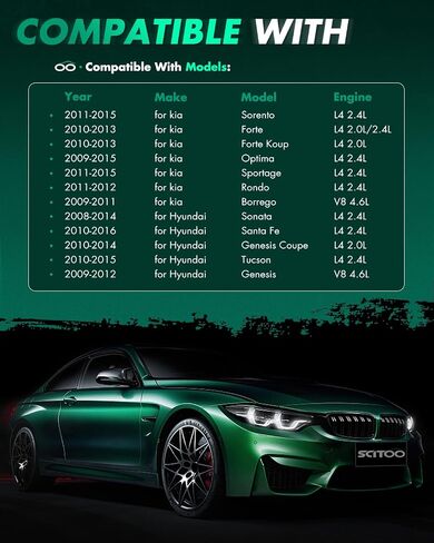 حزمة ملفات الإشعال من SCITOO تناسب Kia for Sportage 2.4L 2011-2016 لـ Sorento 2.4L 2011-2015 لـ Rondo 2.4L 2009-2012 لـ Equus 4.6L 2011 UF-611 C1667 5C1724 مجموعة من 4 in Saudi Arabia