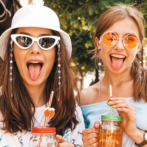 6 أجزاء من سلاسل النظارات ، حزام نظارات من النقوش حول الرقبة للنساء الأنيقة من الأسلحة الشمسية in Saudi Arabia