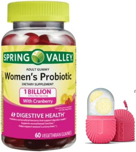 Spring Valley Women's Cranberry Probiotic Emplement Spring Valley Vegetarian Gummies و Raspberry Lemon و 60 Count و Hife Ice Boller for Face in Saudi Arabia