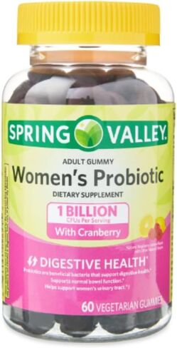 Spring Valley Women's Cranberry Probiotic Emplement Spring Valley Vegetarian Gummies و Raspberry Lemon و 60 Count و Hife Ice Boller for Face in Saudi Arabia