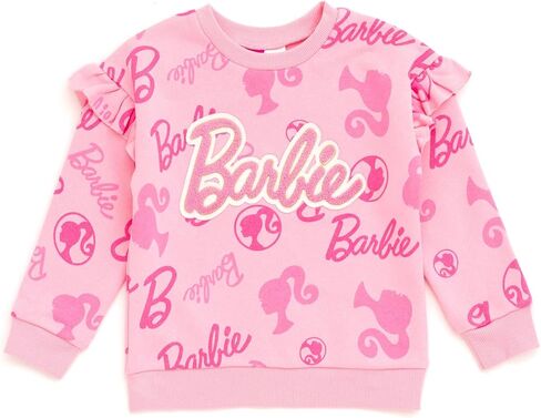 Barbie Drop Shoulder Sweatshirt and Jogger Pants Outfit Set in Saudi Arabia