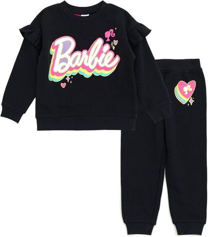 Barbie Drop Shoulder Sweatshirt and Jogger Pants Outfit Set in Saudi Arabia