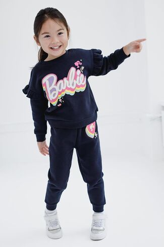 Barbie Drop Shoulder Sweatshirt and Jogger Pants Outfit Set in Saudi Arabia