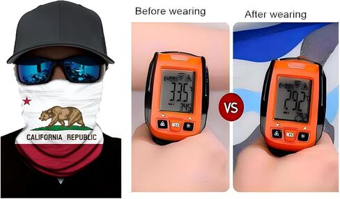 2 USA California Flag Neck Gaiter ، قناع الوجه متعدد الوظائف متعدد الوظائف ، عرق قابل للتنفس ناعم. in Saudi Arabia