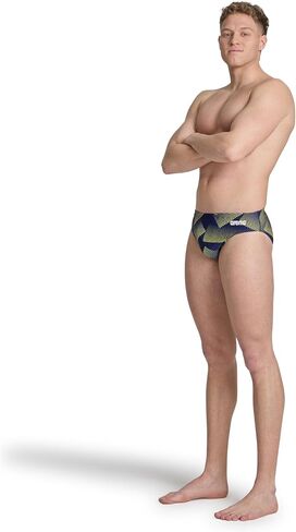 ARENA Men Performance Halftone Swim Briefs Athletic Swimwear Professional Swimsuit in Kuwait