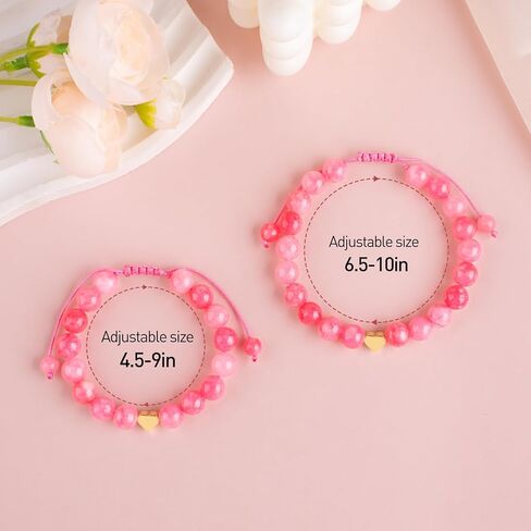 Mommy and Me Preschool Pre-K First Day of School Bracelet Mother Daughter Matching Beaded Heart Bracelets Set Back to School Jewelry Gifts in Saudi Arabia