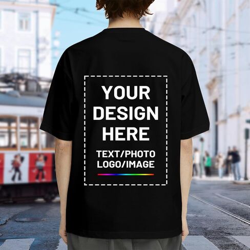 Custom T Shirts for Men Women, Personalized Shirts with Photo Logo Text, Customized T-Shirt Front & Back Print in Saudi Arabia