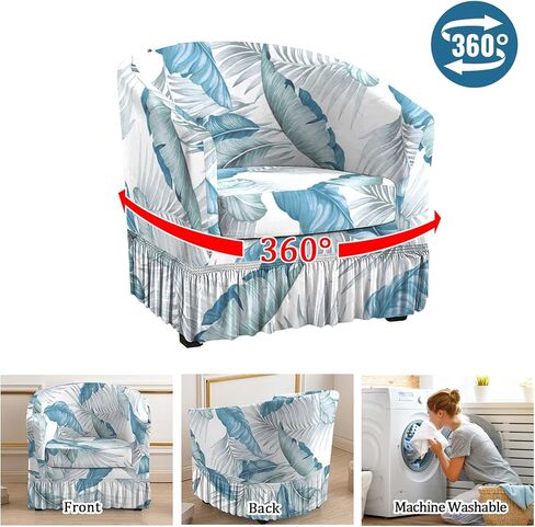 2 قطعة نادي كرسي Slipcover امتداد كرسي كرسي برميل الأذرع يغطي أغطية كرسي ناعم قابلة للغسل أغطية أغطية أغطية كرسي غرفة المعيشة in Kuwait