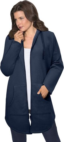 Roaman's Women's Plus Size Fleece Zip Hoodie Sweatshirt in Kuwait