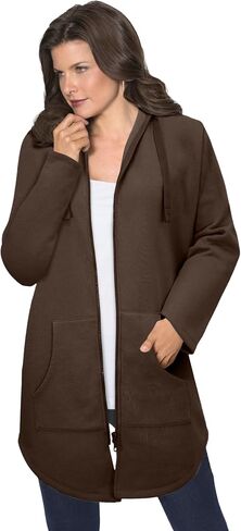 Roaman's Women's Plus Size Fleece Zip Hoodie Sweatshirt in Kuwait