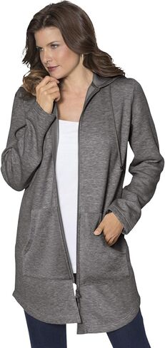 Roaman's Women's Plus Size Fleece Zip Hoodie Sweatshirt in Kuwait