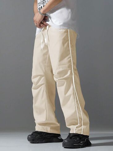 ZAFUL Men's Parachute Sweatpants Y2k Baggy Track Pants Drawstring Wide Leg Casual Trousers Streetwear in Saudi Arabia