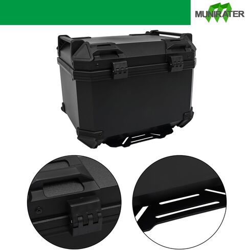 Munirater Motorcycle Top Box Trunk دراجة نارية مع قفل أدوات الدراجات النارية أدوات التخزين خوذة قابلية القفل 45L in Saudi Arabia