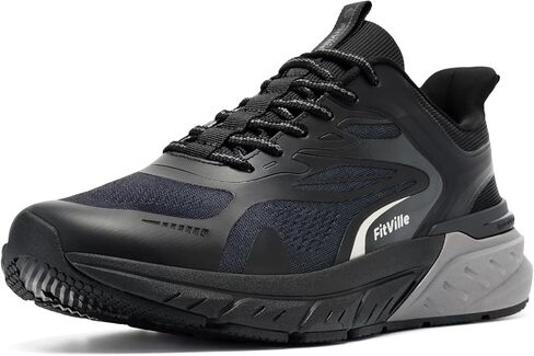 FitVille Comfortable Wide Walking Shoes for Men Lightweight Extra Wide Slip on Shoes for Men Non Slip Cushioned in Saudi Arabia