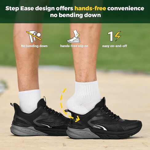 FitVille Comfortable Wide Walking Shoes for Men Lightweight Extra Wide Slip on Shoes for Men Non Slip Cushioned in Saudi Arabia