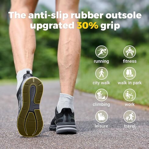 FitVille Comfortable Wide Walking Shoes for Men Lightweight Extra Wide Slip on Shoes for Men Non Slip Cushioned in Saudi Arabia