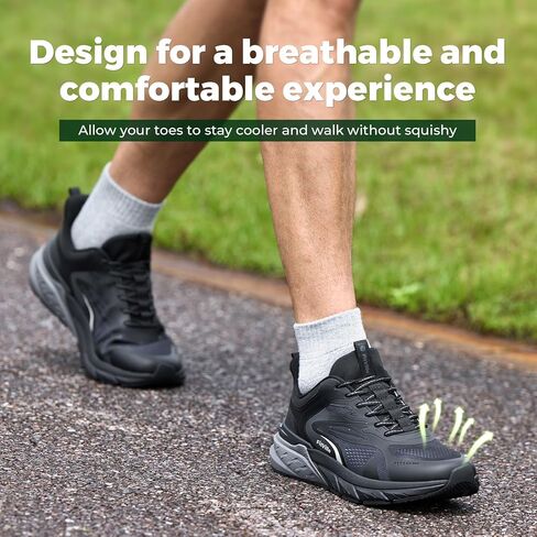 FitVille Comfortable Wide Walking Shoes for Men Lightweight Extra Wide Slip on Shoes for Men Non Slip Cushioned in Saudi Arabia
