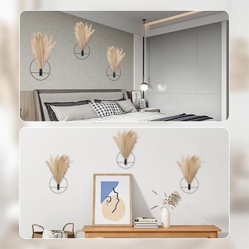 3 قطع نباتات حائط ديكور صناعي، ديكور جدار نباتي معدني، ديكور جدار بوهو، ديكور حائط غرفة المعيشة والمكتب (الأوكالبتوس) in Kuwait