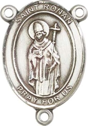 Sterling Silver Catholic Patron Saint Rosary Centerpiece Medal, 3/4 Inch in Saudi Arabia