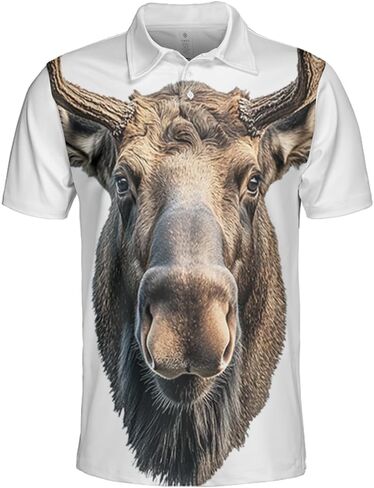 Tropical Animal Polo Shirts for Men - Short Sleeve Golf Shirts Animal Lover Mens Polo T-Shirt Casual Style 39 in Saudi Arabia
