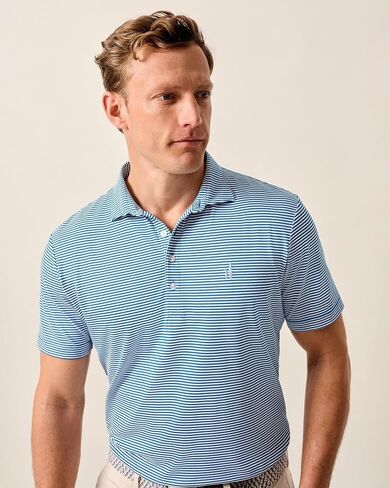 johnnie-O Performance Mesh Polo - Dru Stripe in Saudi Arabia