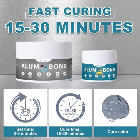 7 أوقية إصلاح المعجون الألومنيوم ، قوة لاصق قوية وعلاج سريع الألومنيوم الايبوكسي ، لحام الايبوكسي لأحواض الأحواض الساخنة ، المشعات ، أجسام القوارب ، الخزانات والمزيد ، اللون الرمادي in Kuwait