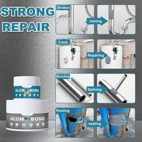 7 أوقية إصلاح المعجون الألومنيوم ، قوة لاصق قوية وعلاج سريع الألومنيوم الايبوكسي ، لحام الايبوكسي لأحواض الأحواض الساخنة ، المشعات ، أجسام القوارب ، الخزانات والمزيد ، اللون الرمادي in Kuwait